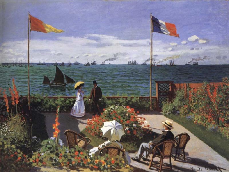 Claude Monet Garden at Sinte-Adresse china oil painting image